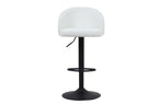 Tabouret de bar AYDA en tissu bouclé blanc - 49 x 46 cm - ROUSSEAU