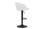 Tabouret de bar AYDA en tissu bouclé blanc - 49 x 46 cm - ROUSSEAU