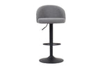 Lot de Chaises de Bar AYDA en Tissu Bouclé Gris Clair - 49 x 46 cm ROUSSEAU