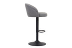 Lot de Chaises de Bar AYDA en Tissu Bouclé Gris Clair - 49 x 46 cm ROUSSEAU
