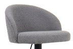 Lot de Chaises de Bar AYDA en Tissu Bouclé Gris Clair - 49 x 46 cm ROUSSEAU