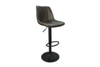 Tabouret de bar BAYA Brun foncé simili cuir – 43 x 50 cm | TIKAYLA