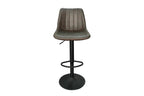 Tabouret de bar BAYA Brun foncé simili cuir – 43 x 50 cm | TIKAYLA