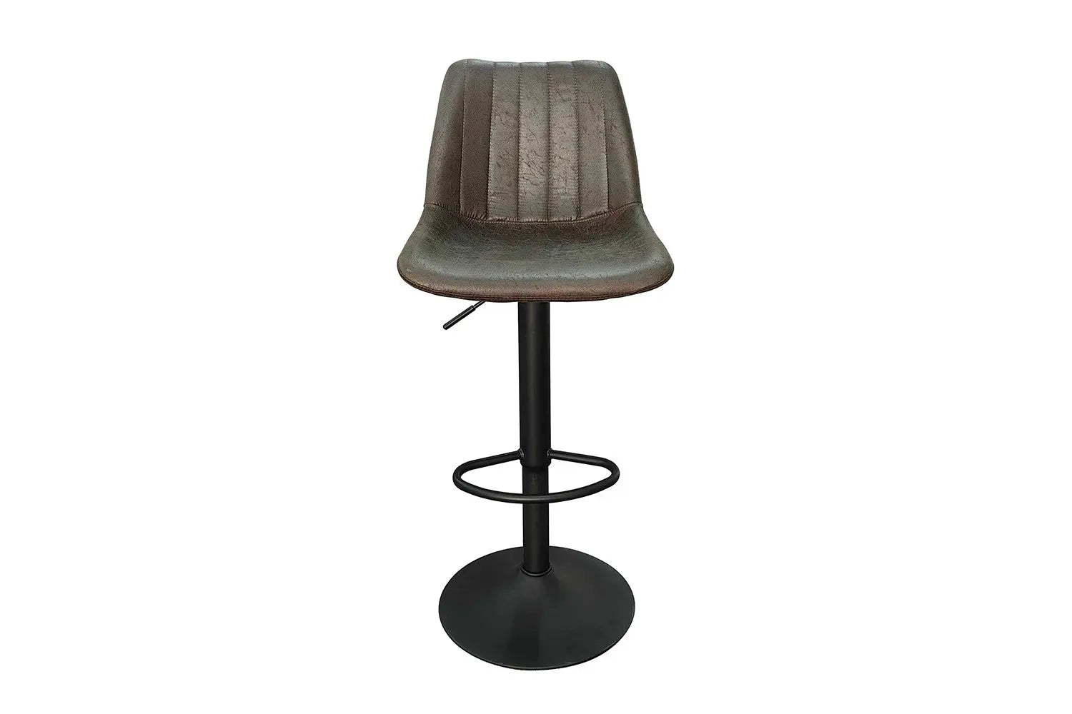 Tabouret de bar BAYA Brun foncé simili cuir – 43 x 50 cm | TIKAYLA