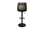 Tabouret de bar BAYA Brun foncé simili cuir – 43 x 50 cm | TIKAYLA