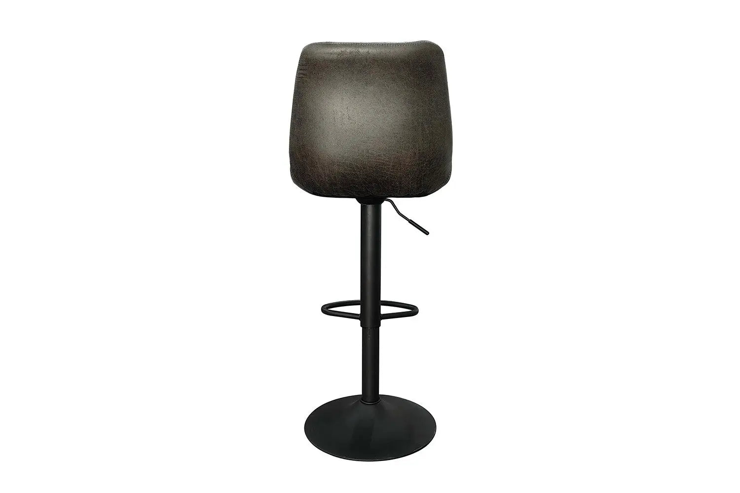 Tabouret de bar BAYA Brun foncé simili cuir – 43 x 50 cm | TIKAYLA