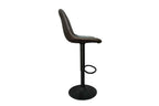 Tabouret de bar BAYA Brun foncé simili cuir – 43 x 50 cm | TIKAYLA