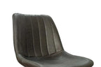 Tabouret de bar BAYA Brun foncé simili cuir – 43 x 50 cm | TIKAYLA