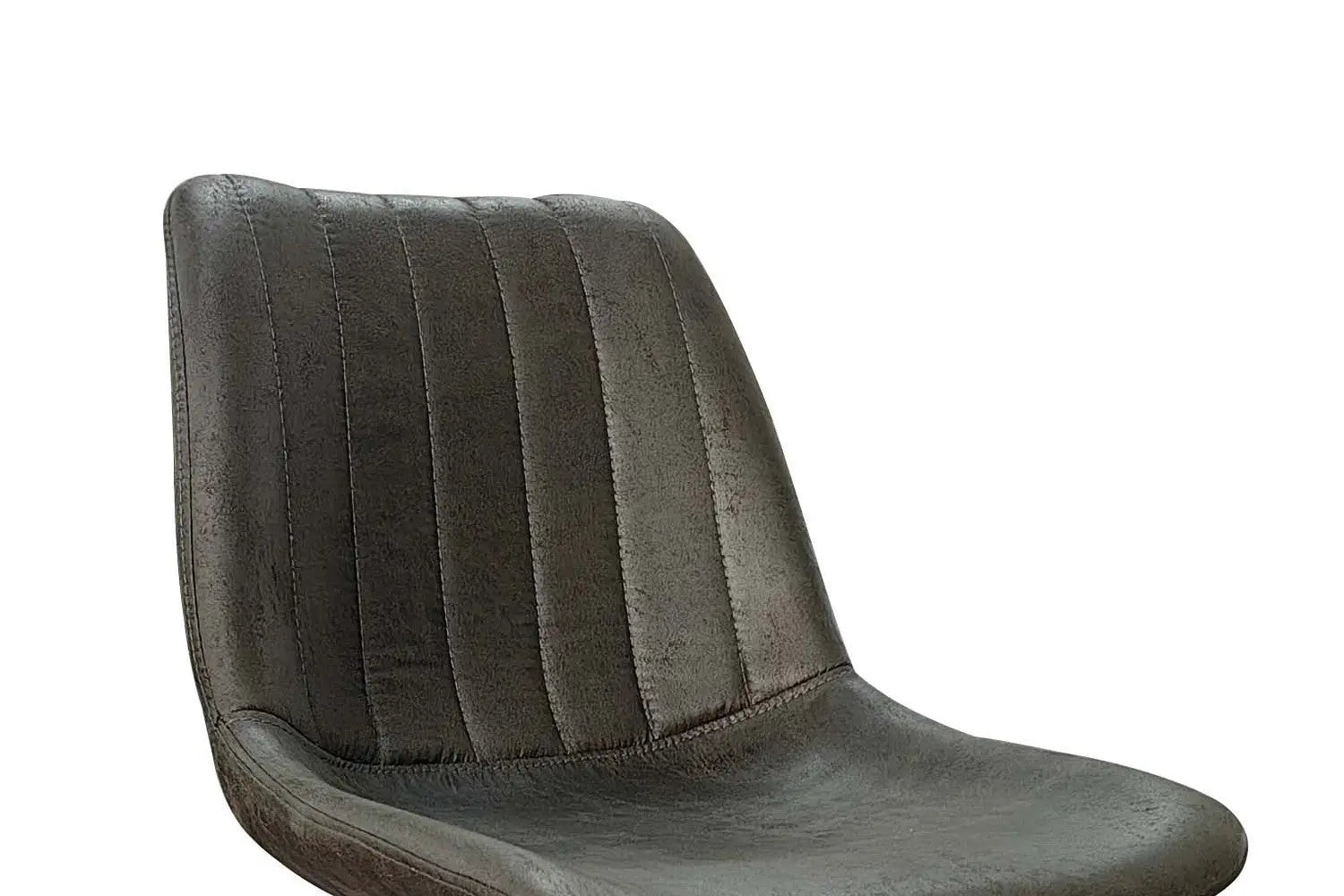 Tabouret de bar BAYA Brun foncé simili cuir – 43 x 50 cm | TIKAYLA