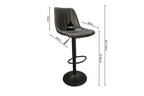 Tabouret de bar BAYA Brun foncé simili cuir – 43 x 50 cm | TIKAYLA