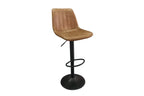 Tabouret de bar BAYA Cognac simili cuir – 43 x 50 cm | TIKAYLA