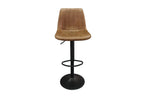 Tabouret de bar BAYA Cognac simili cuir – 43 x 50 cm | TIKAYLA