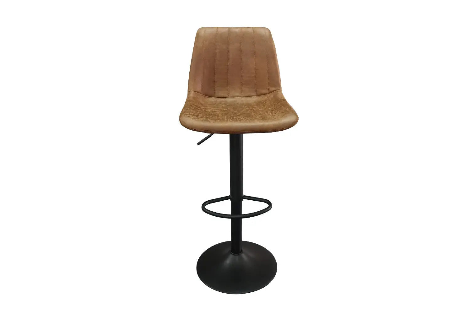 Tabouret de bar BAYA Cognac simili cuir – 43 x 50 cm | TIKAYLA