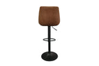 Tabouret de bar BAYA Cognac simili cuir – 43 x 50 cm | TIKAYLA