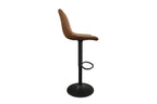 Tabouret de bar BAYA Cognac simili cuir – 43 x 50 cm | TIKAYLA