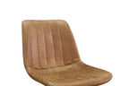 Tabouret de bar BAYA Cognac simili cuir – 43 x 50 cm | TIKAYLA