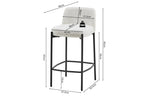 Lot de Chaises de Bar ELLYA Blanc - 37.5 x 46 cm ROUSSEAU