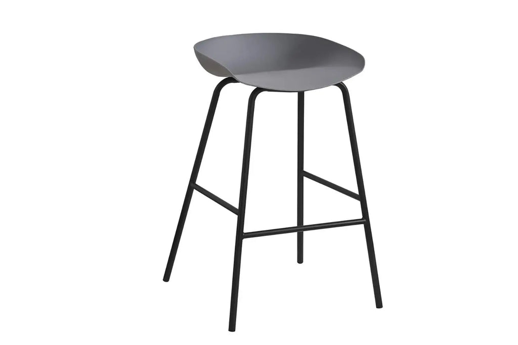 Chaise de bar HANNA Gris polypropylène – 42,5 x 46 cm | TIKAYLA
