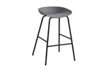 Chaise de bar HANNA Gris polypropylène – 42,5 x 46 cm | TIKAYLA
