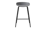 Chaise de bar HANNA Gris polypropylène – 42,5 x 46 cm | TIKAYLA
