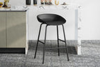 Chaise de bar HANNA Noir polypropylène – 42,5 x 46 cm | TIKAYLA
