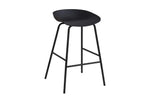 Chaise de bar HANNA Noir polypropylène – 42,5 x 46 cm | TIKAYLA