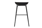 Chaise de bar HANNA Noir polypropylène – 42,5 x 46 cm | TIKAYLA