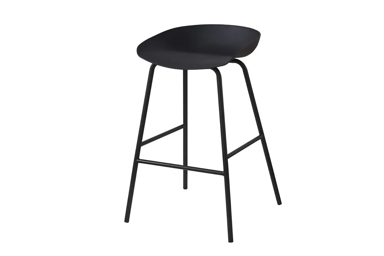 Chaise de bar HANNA Noir polypropylène – 42,5 x 46 cm | TIKAYLA