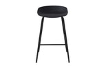 Chaise de bar HANNA Noir polypropylène – 42,5 x 46 cm | TIKAYLA
