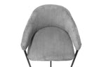 Chaise de bar HINAYA Gris foncé velours côtelé – 54 x 59 cm | TIKAYLA