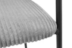 Chaise de bar HINAYA Gris foncé velours côtelé – 54 x 59 cm | TIKAYLA