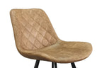 Chaise de bar ALYCANTE en simili cuir cognac - 49 x 56 cm | TIKAYLA