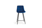 Chaise de bar JULIA Bleu velours – 46 x 36 cm | TIKAYLA