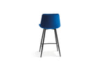 Chaise de bar JULIA Bleu velours – 46 x 36 cm | TIKAYLA