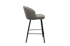 Chaise de bar JUNYA Gris tissu bouclé – 52 x 51 cm | TIKAYLA