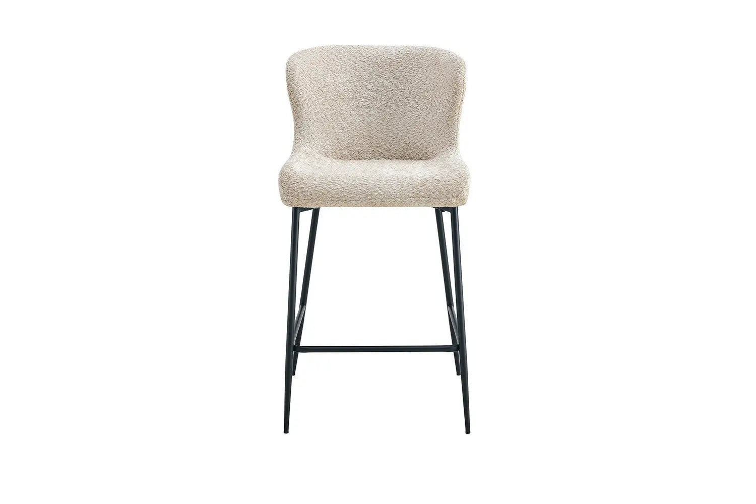 Chaise de bar LISE Beige tissu bouclé – 51,5 x 56 cm | TIKAYLA