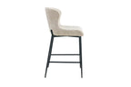 Chaise de bar LISE Beige tissu bouclé – 51,5 x 56 cm | TIKAYLA