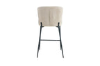 Chaise de bar LISE Beige tissu bouclé – 51,5 x 56 cm | TIKAYLA
