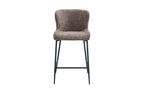 Chaise de bar LISE Sable tissu bouclé – 51,5 x 56 cm | TIKAYLA