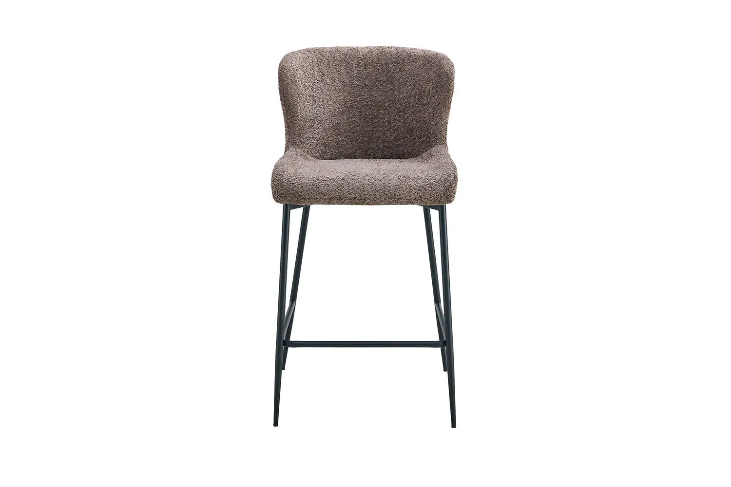 Chaise de bar LISE Sable tissu bouclé – 51,5 x 56 cm | TIKAYLA
