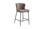 Chaise de bar LISE Sable tissu bouclé – 51,5 x 56 cm | TIKAYLA