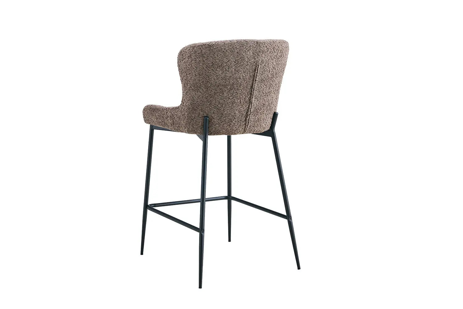 Chaise de bar LISE Sable tissu bouclé – 51,5 x 56 cm | TIKAYLA