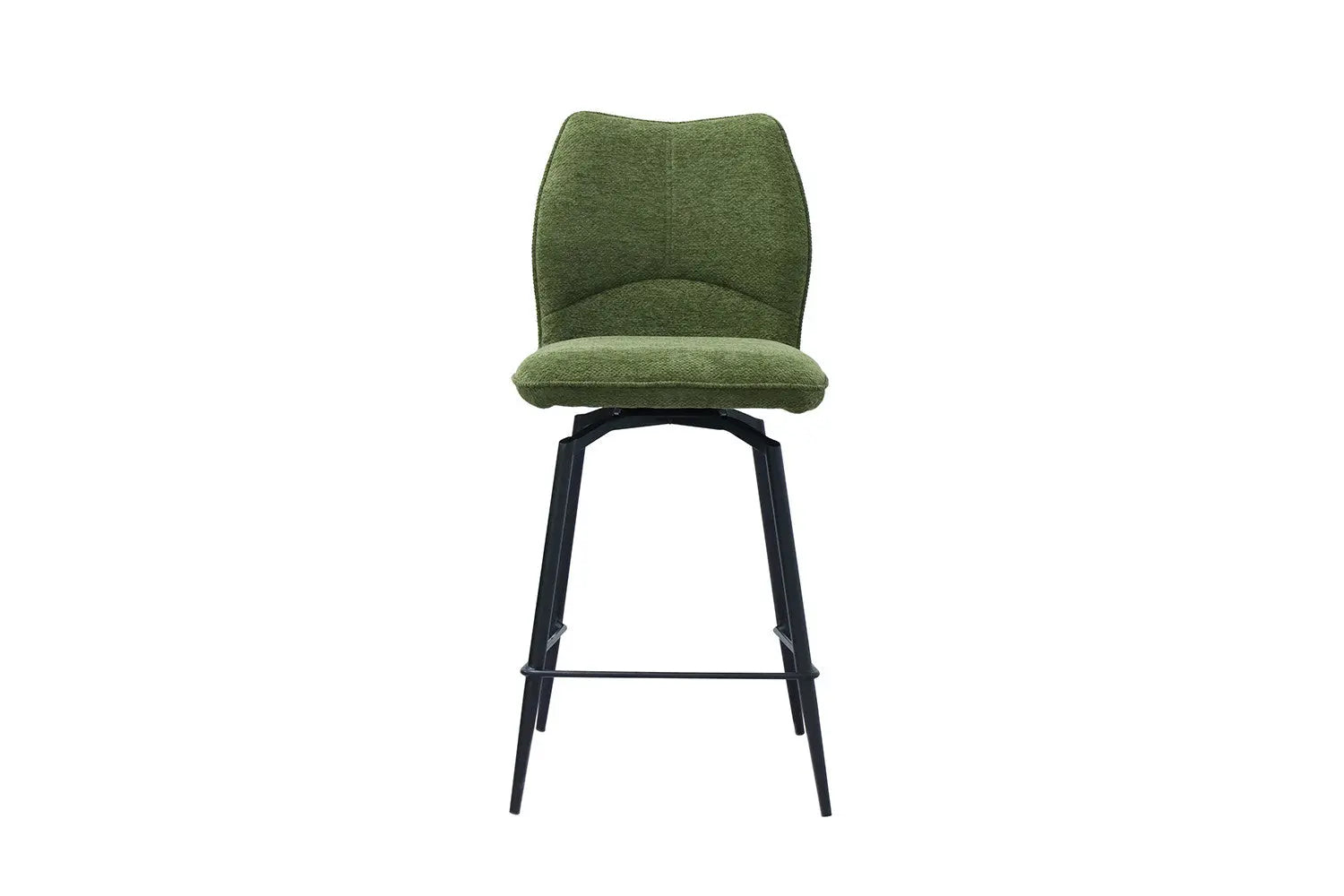 Chaise de bar LYARA Vert tissu – 48 x 56 cm | TIKAYLA