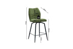 Lot de Chaises de Bar LYARA en Tissu Vert - 48 x 56 cm ROUSSEAU