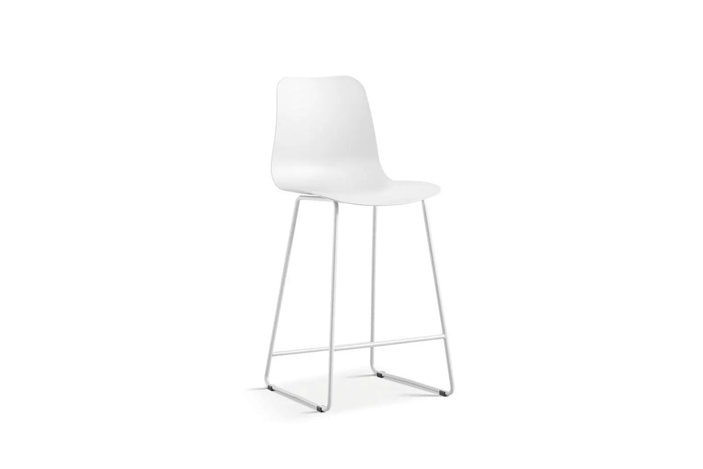 Chaise de bar MARYA Blanc polypropylène – 51 x 44 cm | TIKAYLA