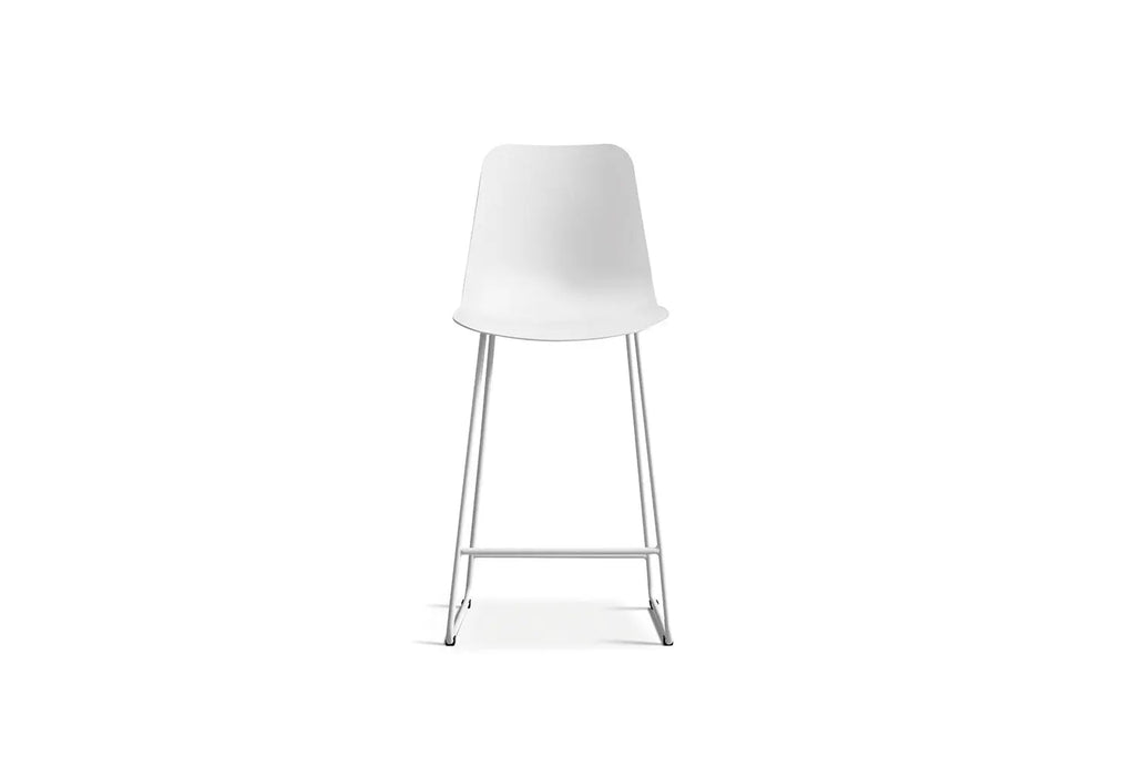 Chaise de bar MARYA Blanc polypropylène – 51 x 44 cm | TIKAYLA