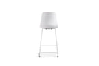 Chaise de bar MARYA Blanc polypropylène – 51 x 44 cm | TIKAYLA