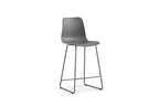 Chaise de bar MARYA Gris polypropylène – 51 x 44 cm | TIKAYLA