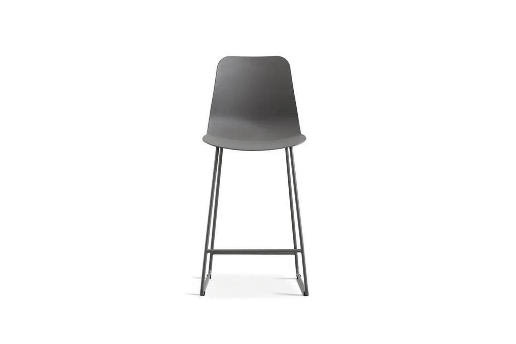 Chaise de bar MARYA Gris polypropylène – 51 x 44 cm | TIKAYLA
