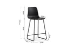 Chaise de bar MARYA Noir polypropylène – 51 x 44 cm | TIKAYLA